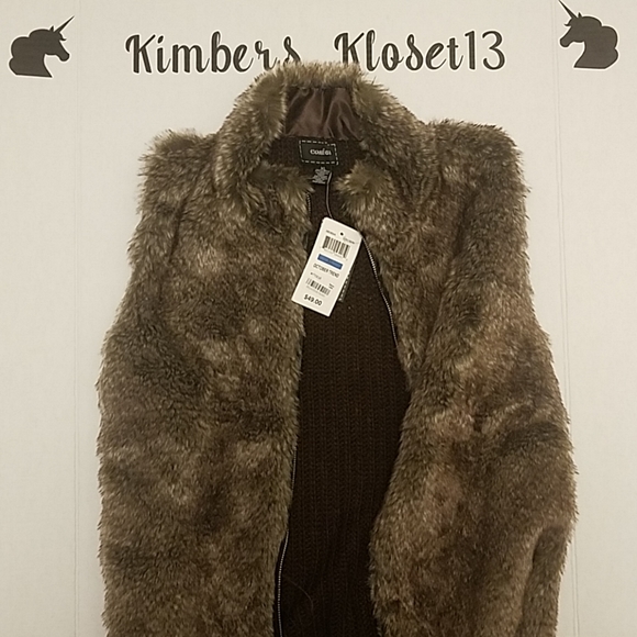 🦄NWT🦄 Faur Fur Vest in XL By Confess - Picture 1 of 9